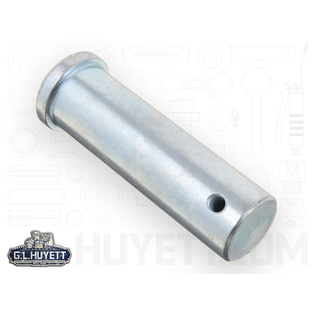 Huyett Standard Clevis Pin, 1-1/4 in Dia, 3-3/8 in Usable Lg, Carbon Steel, 1 PK CLPZ-1250-4000
